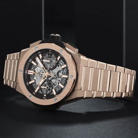 hublot gold chain watch|hublot big bang original gold.